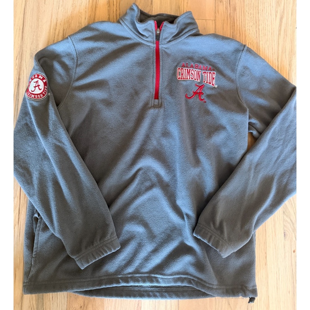 Knights Apparel Alabama Crimson Tide 1/4 Zip Fleece Pullover Jacket Mens Medium